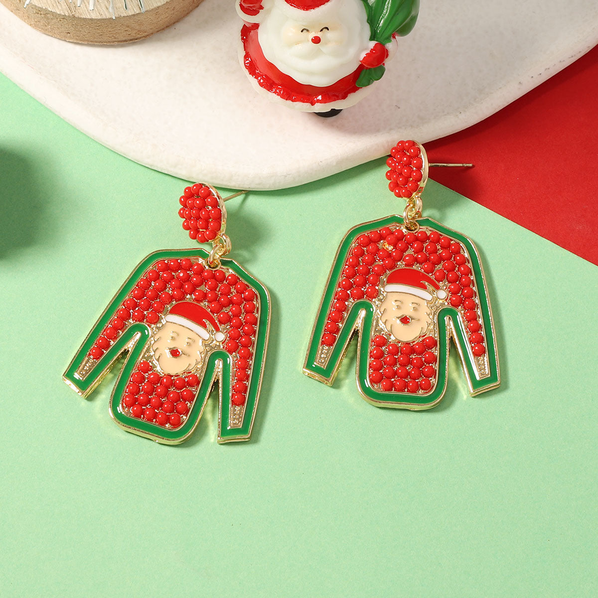 Wholesale Christmas Cartoon Alloy  Clothes Earrings