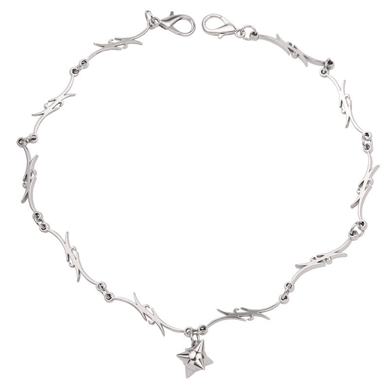 Wholesale Creative  n Iron Flame Clavicle Chain Necklace