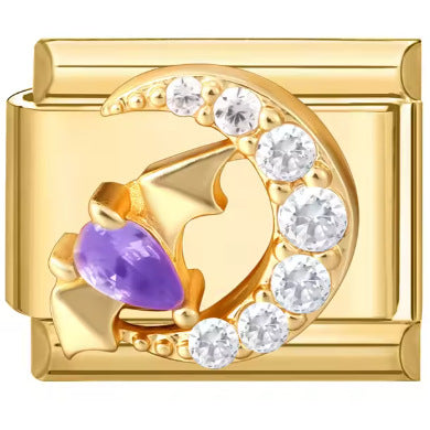 Wholesale Italian Charm Bracelet 9mm DIY  Zircon Starfish Bat Butterfly  Creative Stainless Steel Composable Bracelet