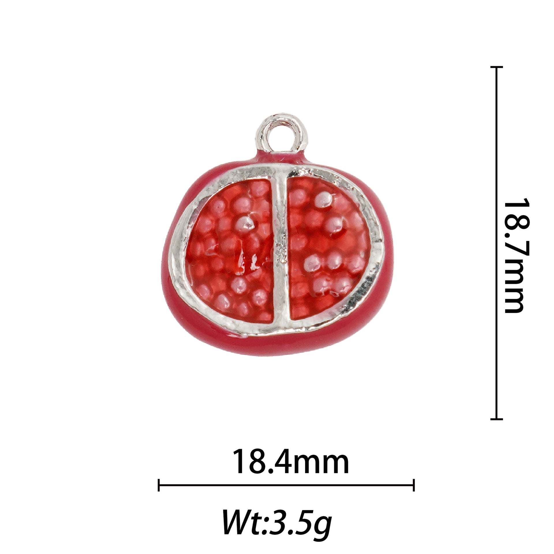 Wholesale 10pcs Cute 18k Copper Fruit DIY Necklace Pendant