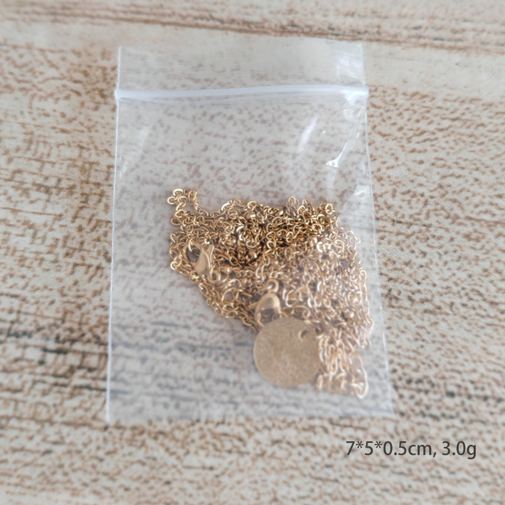 Wholesale Stainless steel round pendant long necklace