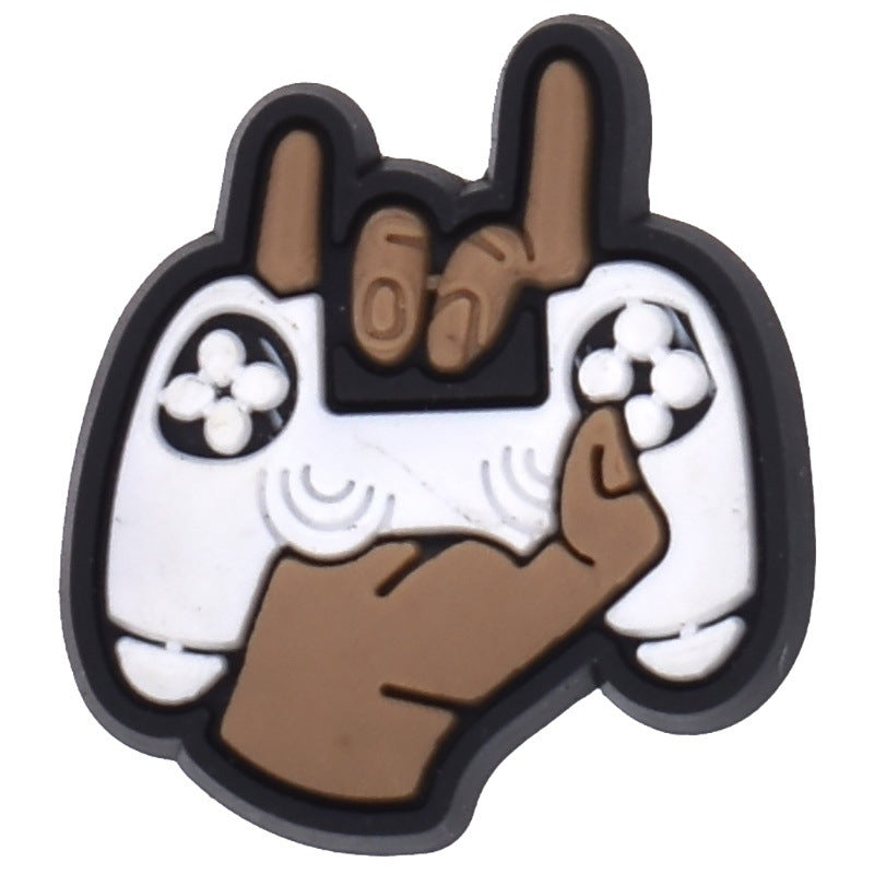 Wholesale  Random 100pcs phrase seriesPVC Soft Rubber Shoe Buckle Decoration