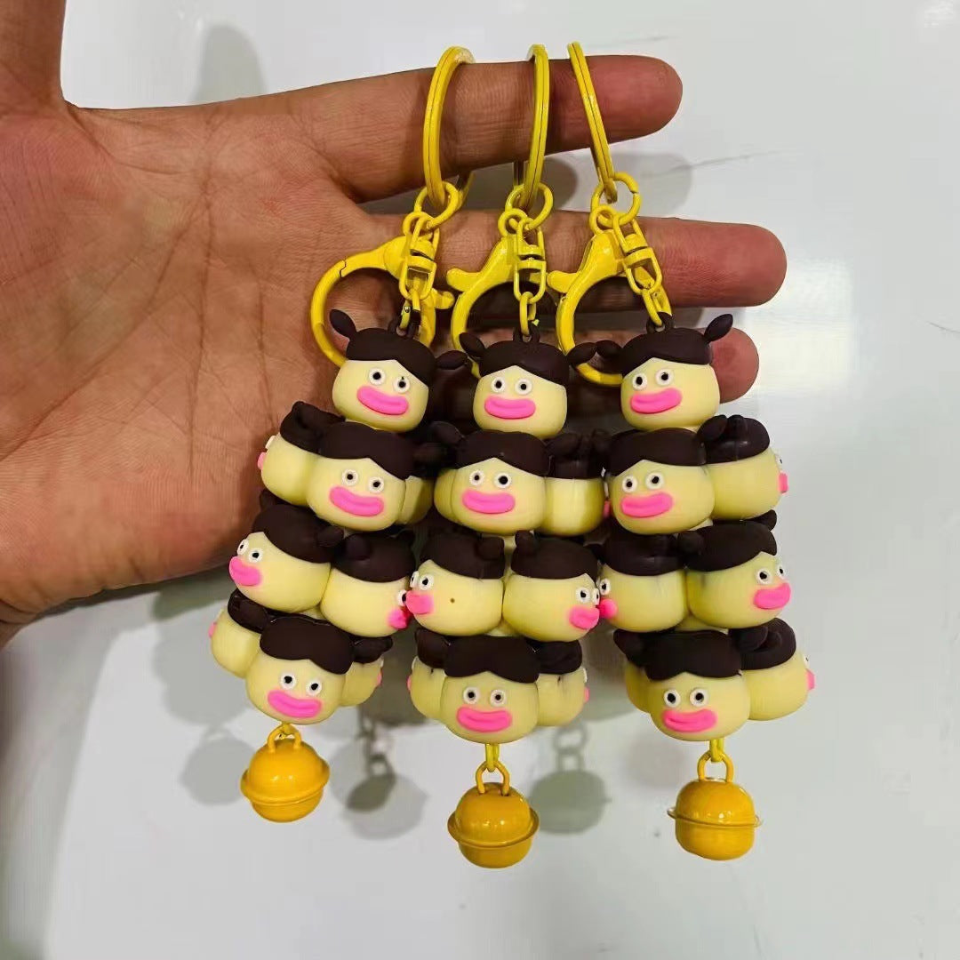 Wholesale Cartoon Pig Tower Cute Pet Monster Stacking Fun Keychain