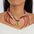 Wholesale Red Rope Braided Gravel Love Heart Valentine's Day Necklace