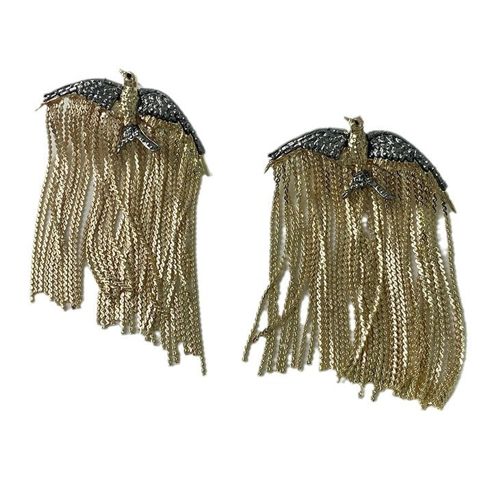 Wholesale multi-layer diamond chain flying bird swallow necklace