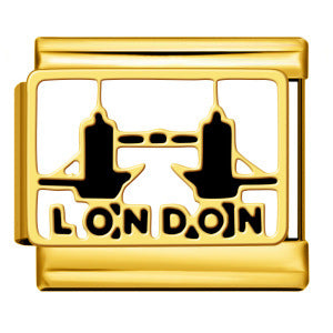 Wholesale  Italian Charm Bracelet 9mm DIY Gold-plated patterned  Creative Stainless Steel Composable Bracelet