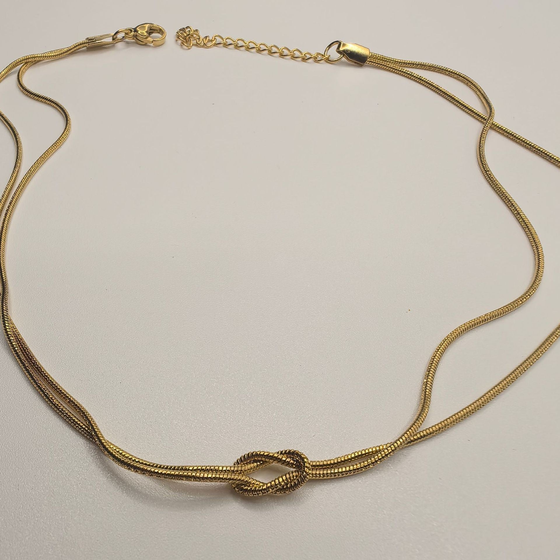 Wholesale Gold Stainless Steel Snake Chain Necklace,  Geometric Design,  Couple Jewelry Accessory