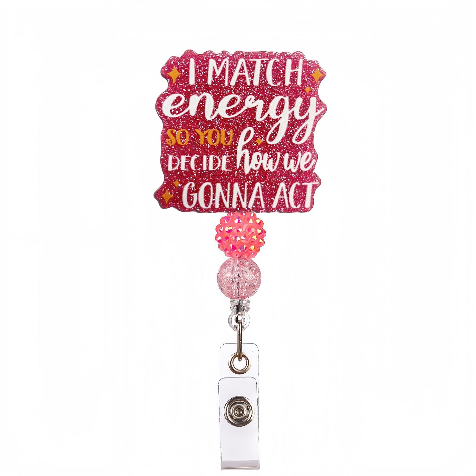 Wholesale Acrylic Glitter Medical Beaded Diamond Ball Bow Badge Reels Keychains