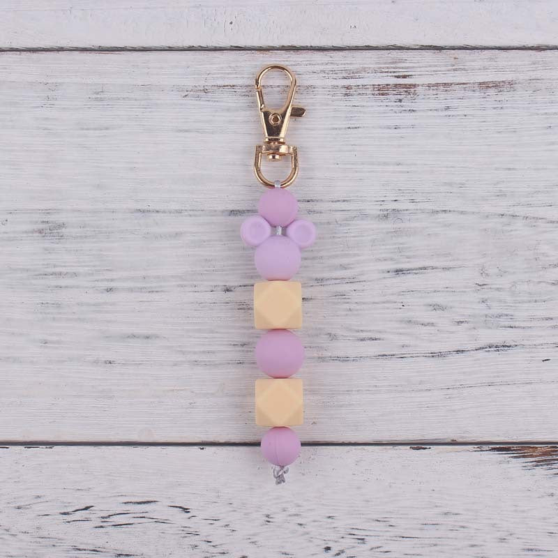 Wholesale Cartoon Animal Teething Bead Bracelet Buckle Keychains