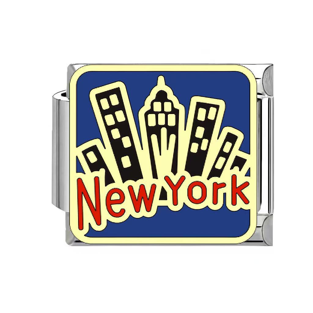 Wholesale Italian Charm Bracelet 9mm DIY Football Sports Series  Creative Stainless Steel Composable Bracelet