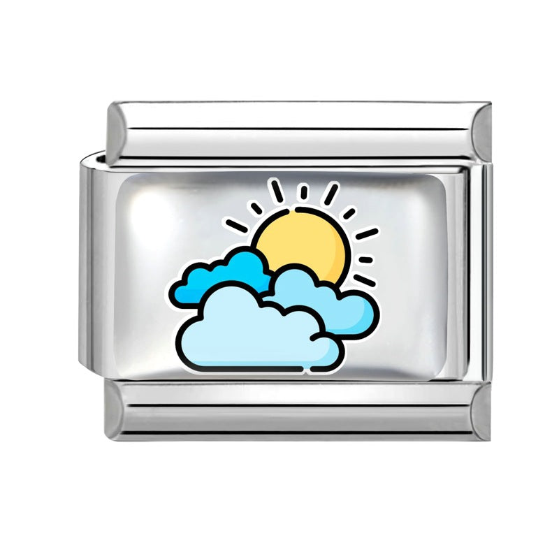 Wholesale Butterfly Heart Cartoon Design Stainless Steel Modular DIY Bracelet for Everyday Wear