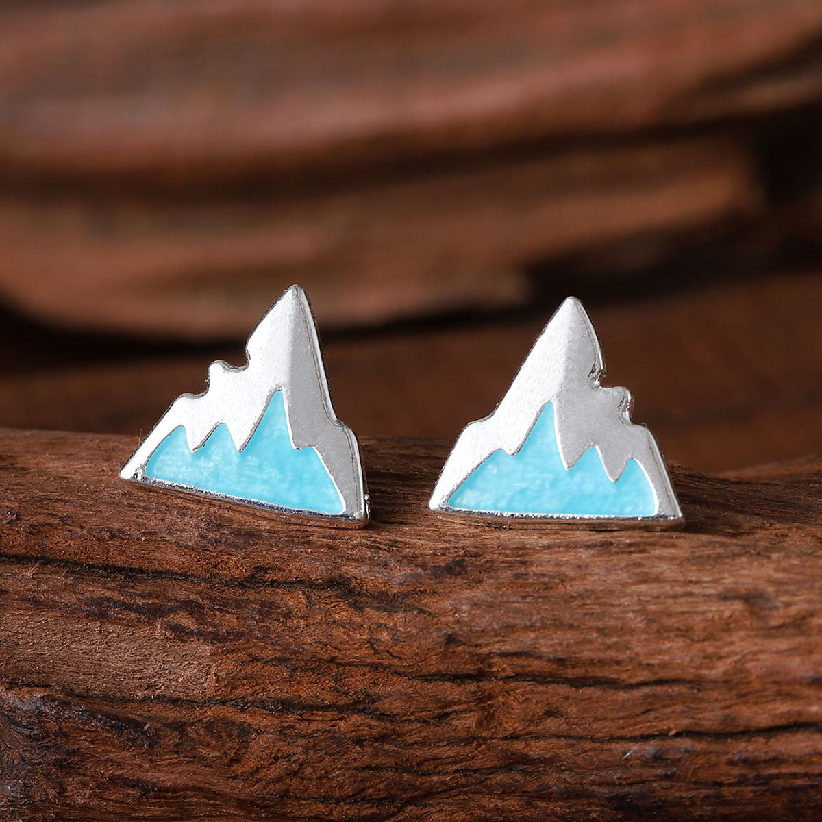 Wholesale blue iceberg earrings Bohemian geometric fashion niche ear jewelry