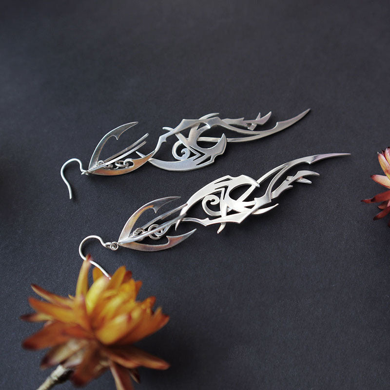 Wholesale Vintage Abstract Earrings  Silver Personality Earrings