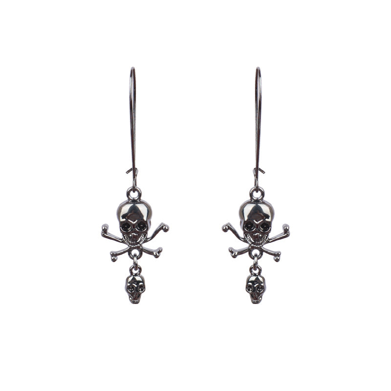 Wholesale  Skull  Web Earrings Dark Wind Style Alloy Jewelry Accessory Gift