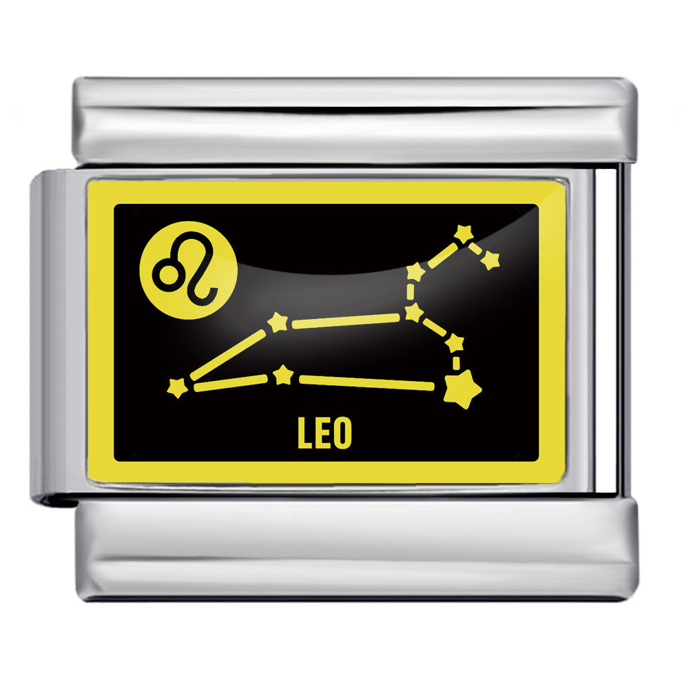 Wholesale Italian Charm Bracelet 9mm DIY Splicing 12 Constellation Series Stainless Steel Composable Bracelet