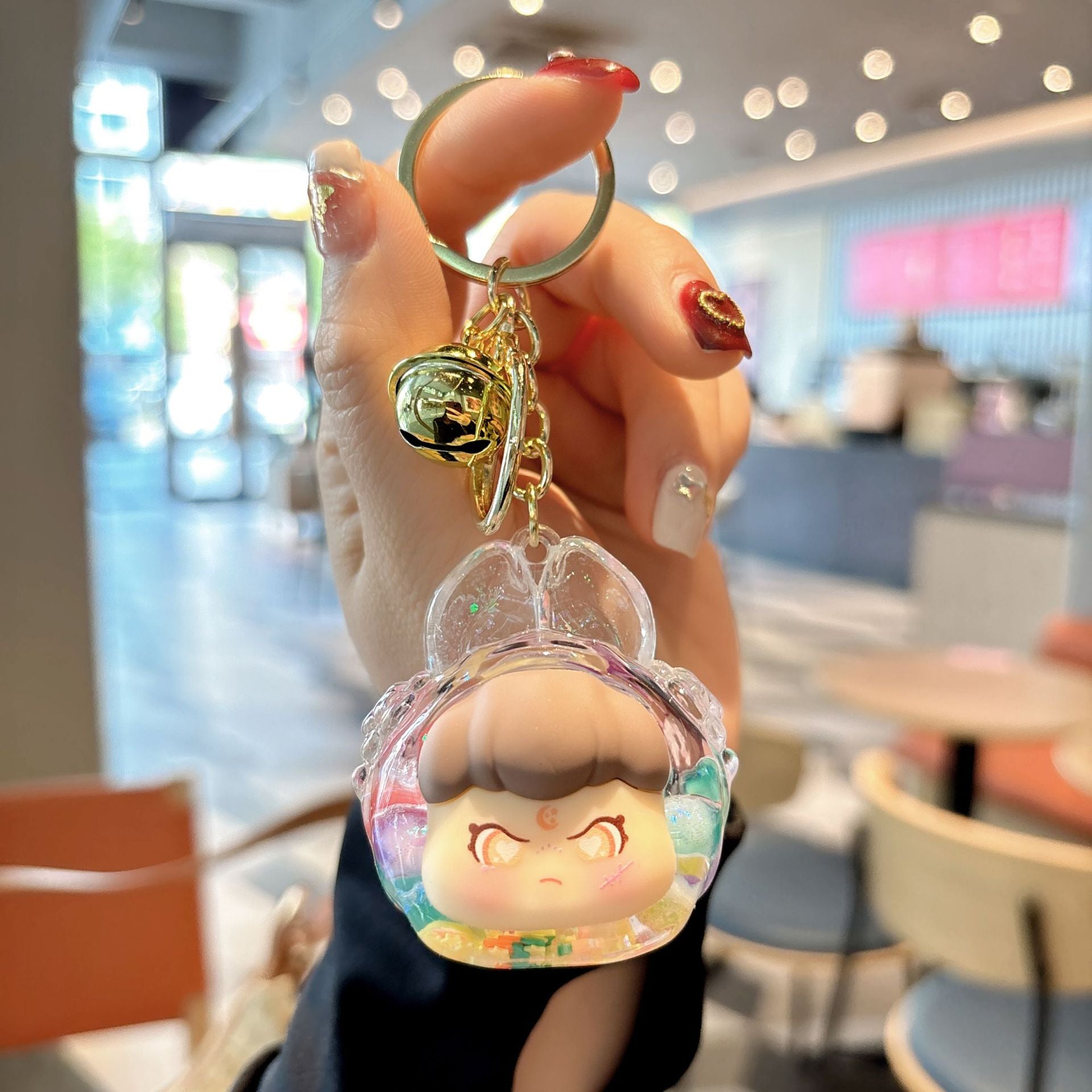 Wholesale Magic Rabbit Flash Acrylic Oil Keychain