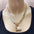 Wholesale snake chain pearl portrait square brand necklace set