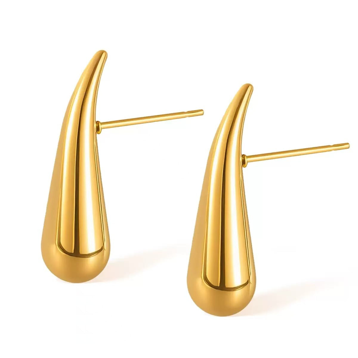Wholesale Stylish Stainless Steel Crescent Moon Earrings Boutique Jewelry Accessory For Women