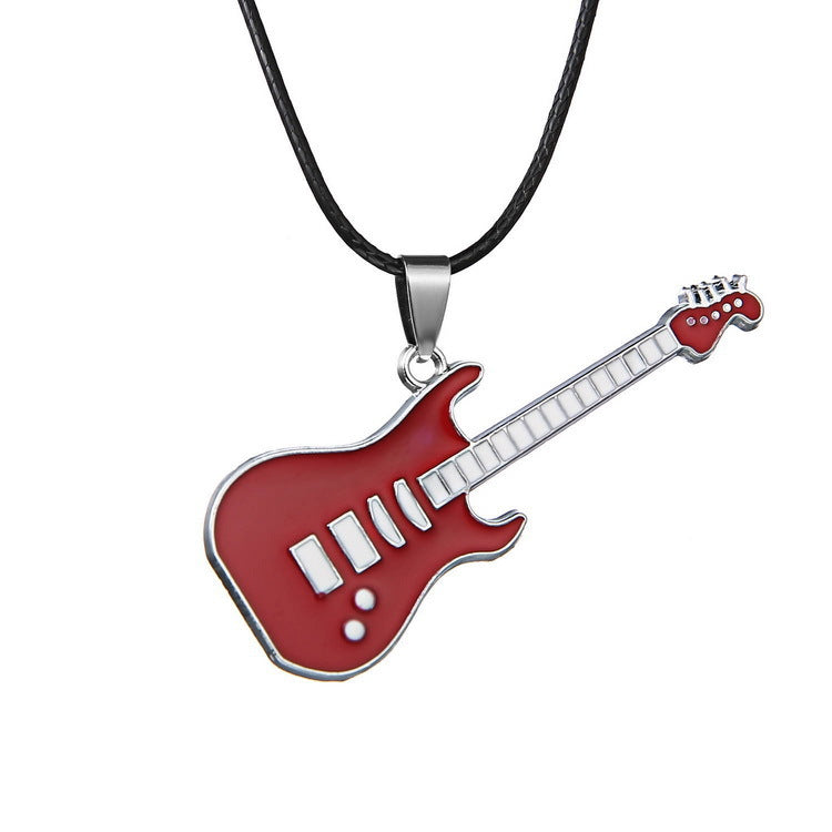 Wholesale Stainless Steel Guitar Pendant Necklaces