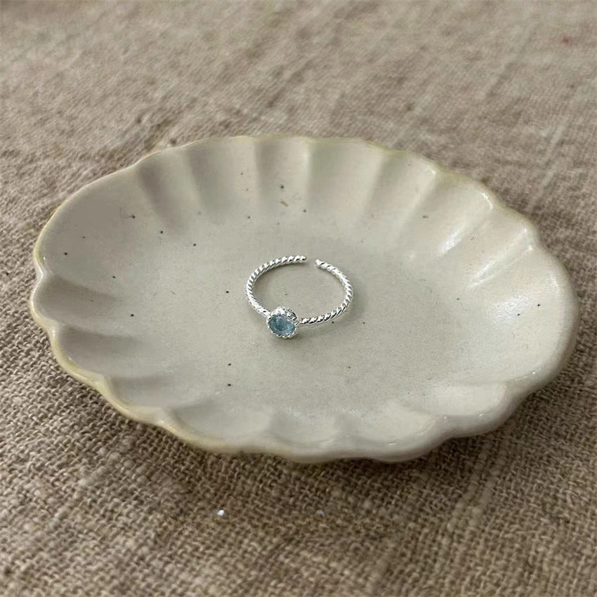 Wholesale Butterfly Pearl Ring 925 Sterling Silver Open Adjustment Index Finger Ring ACC-RS-Yues012