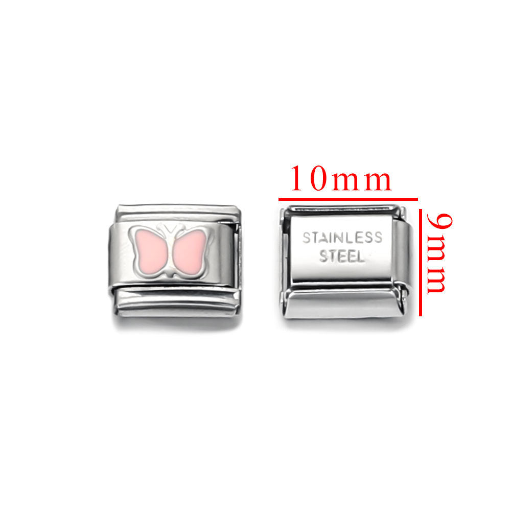 Wholesale 5pcs Italian Charm Bracelet 9mm DIY Splicing Cute Creative Stainless Steel Composable Bracelet