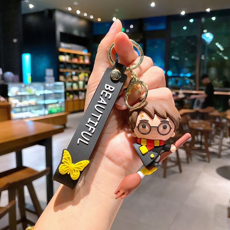 Wholesale Cartoon PVC Soft Keychains Silicone Creative Keychain ACC-KC-XinShu006