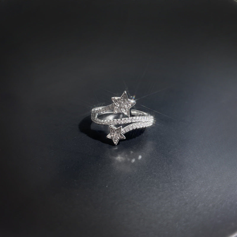 Wholesale Light luxury high-grade full Diamond Star series open ring