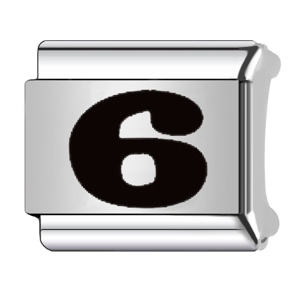 Wholesale  Italian Charm Bracelet 9mm DIY  pink   Creative Stainless Steel Composable Bracelet