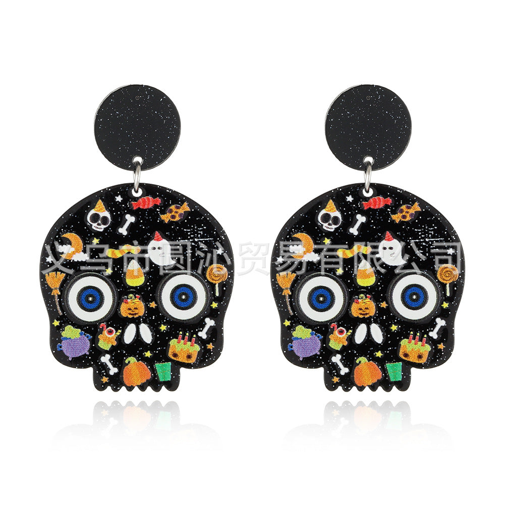 Wholesale  cartoon printed acrylic earrings