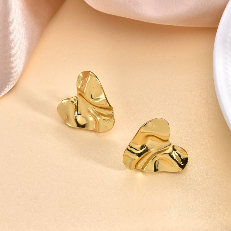 Wholesale stainless steel 18K gold-plated  love earrings