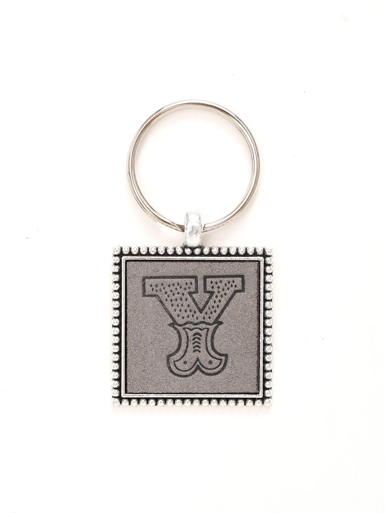 Wholesale 26 Letters Leather Embossed Keychain