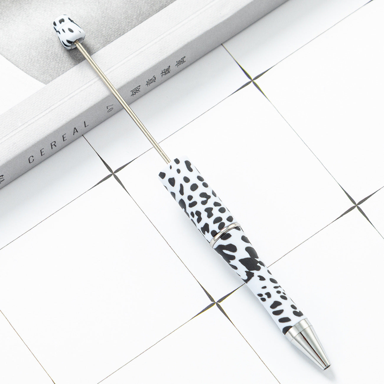 Wholesale Beadable Pens Cow Print Leopard Print Christmas Plastic Pen DIY for Beaded