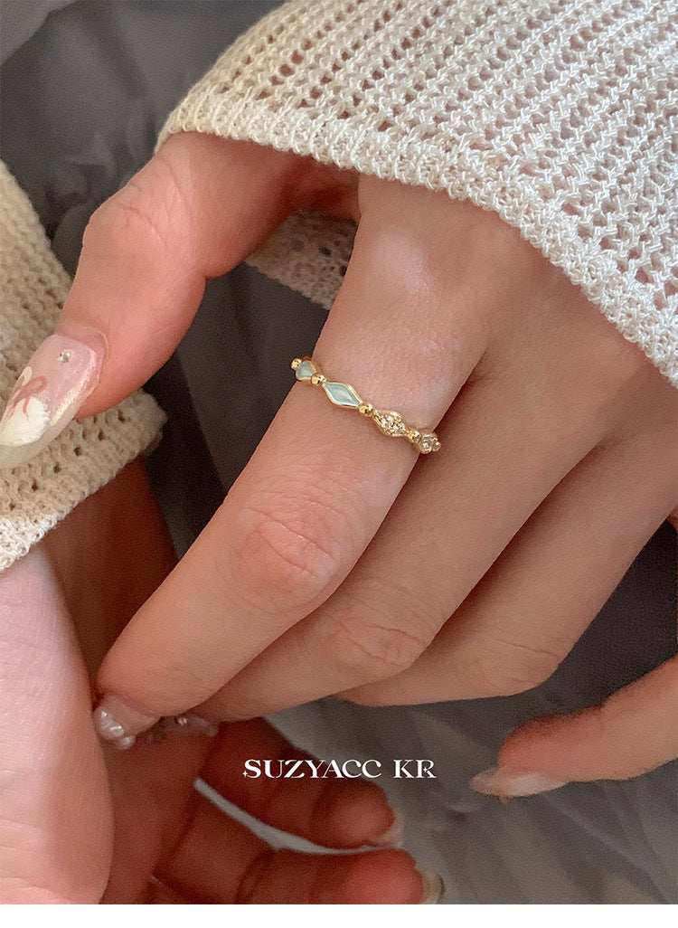 Wholesale Copper Vintage Star Cameo Ring Open Adjustable Jewelry Accessory for Resale