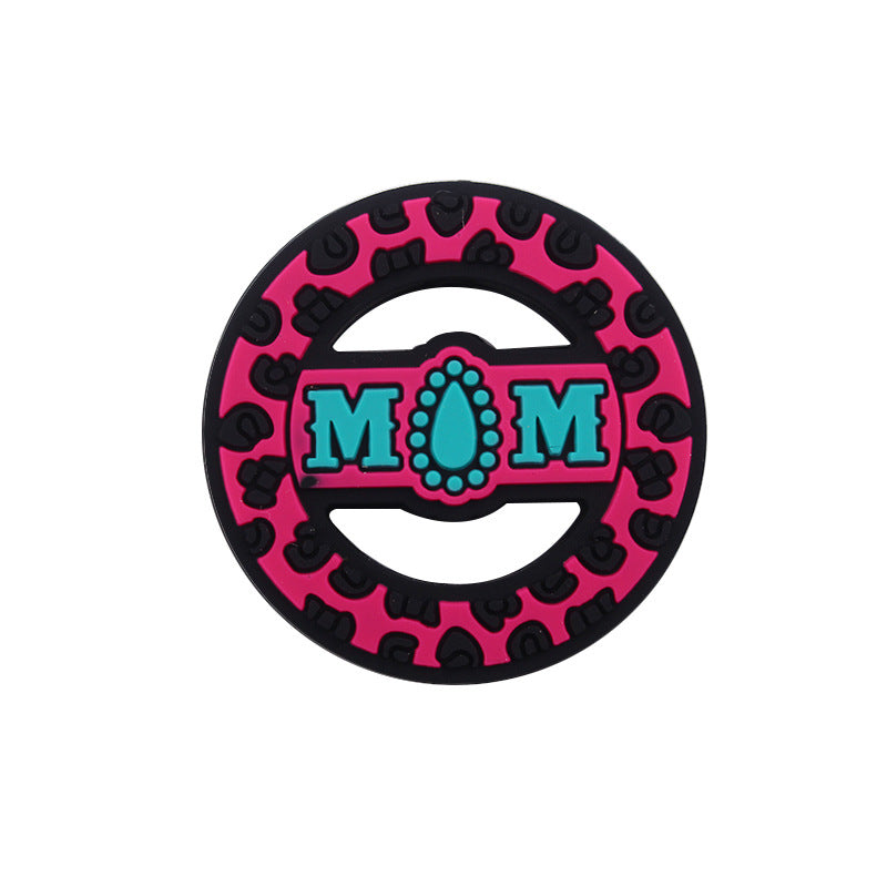 Wholesale 5pcs MaMa Silicone Beads Focal Beads Mother's Day ACC-BDS-GuangTian032