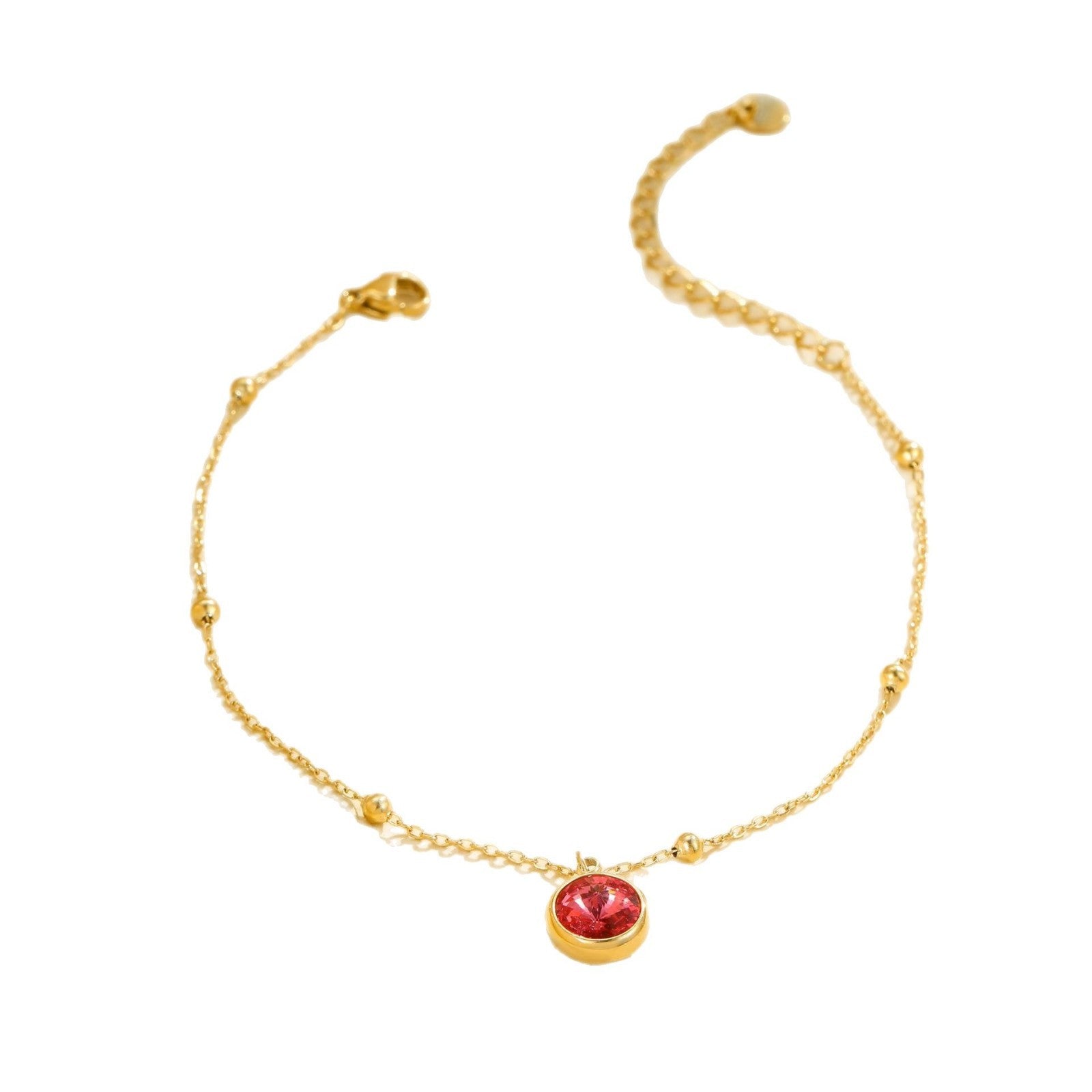 Wholesale multi-layer diamond pearl stainless steel anklet