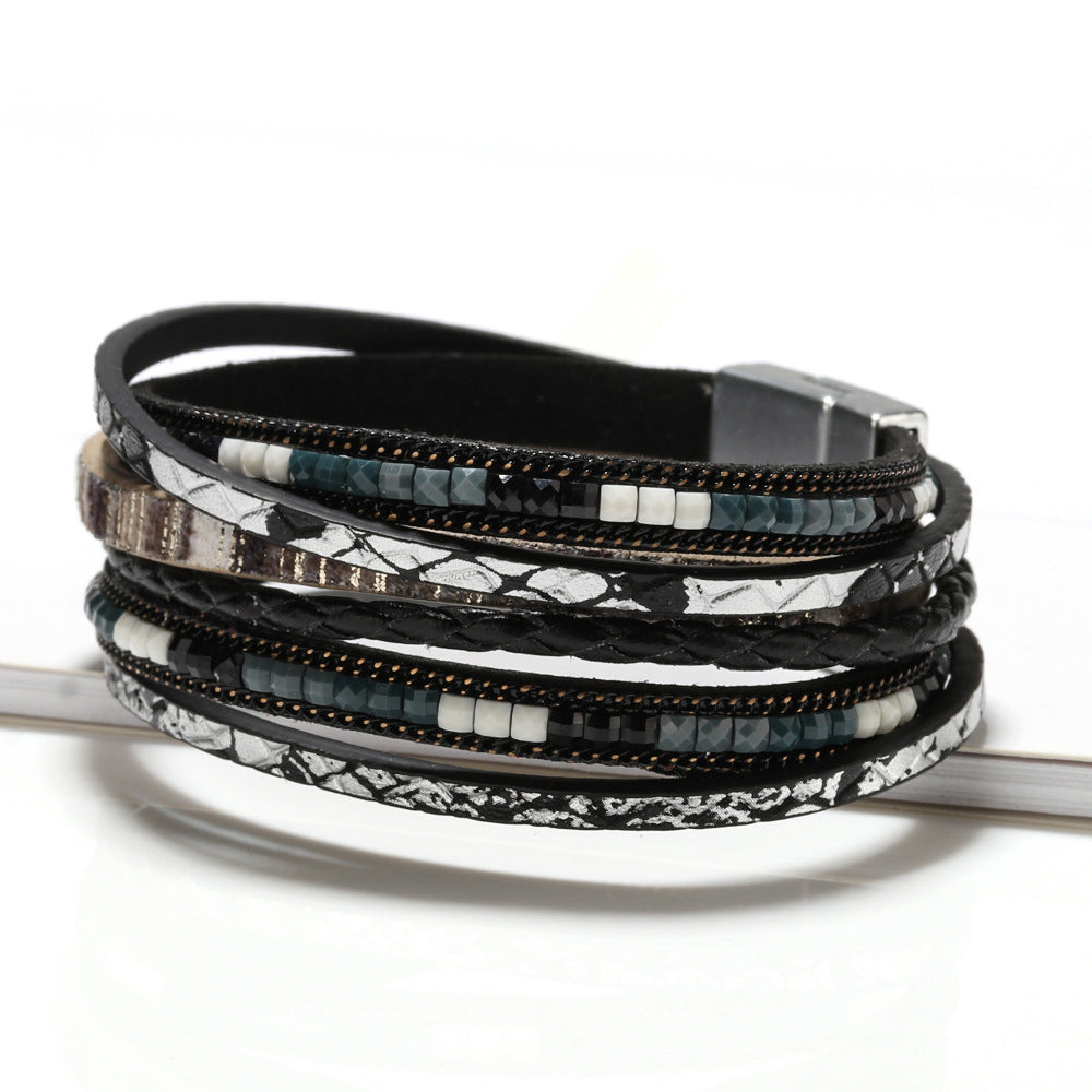 Wholesale Bohemian Handmade Braided Leather Bracelet