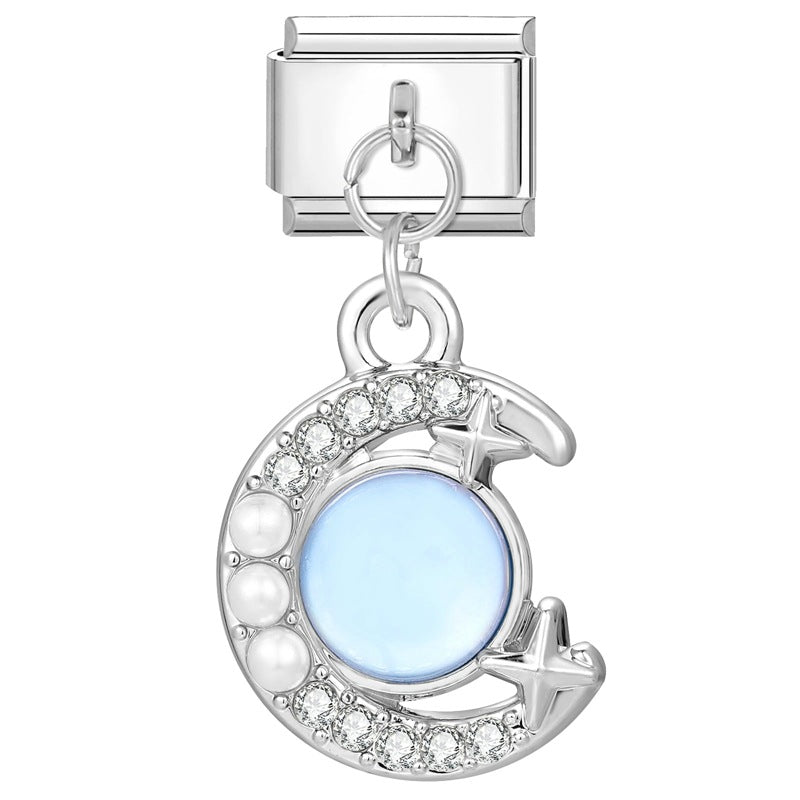 Wholesale Italian Charm Bracelet 9mm DIY Splicing Cute Pendant Stainless Steel Composable Bracelet