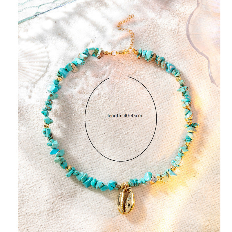 Wholesale Starfish Shell Necklace Adjustable Braided Bracelet Necklace Set ACC-NE-XLH003