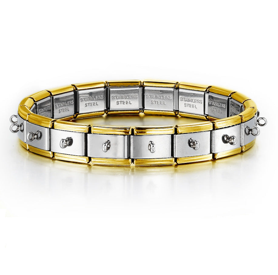 Wholesale Italian Charm Bracelet 9mm DIY Splicing Removable  Stainless Steel Composable Bracelet