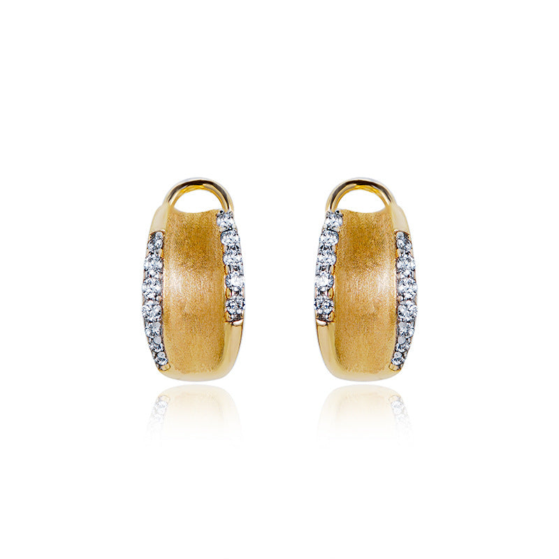 Wholesale gold and silver contrast earrings