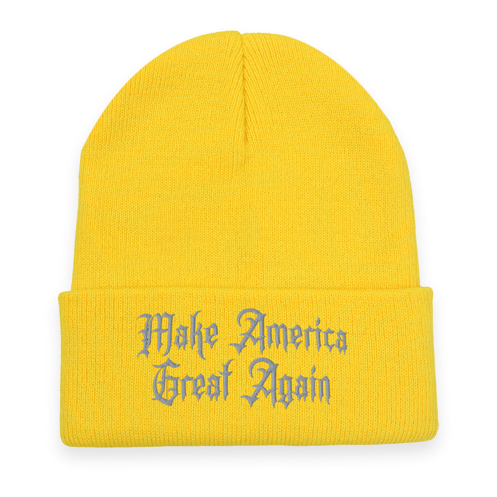 Wholesale Embroidered Gothic Dark Knitted Beanie