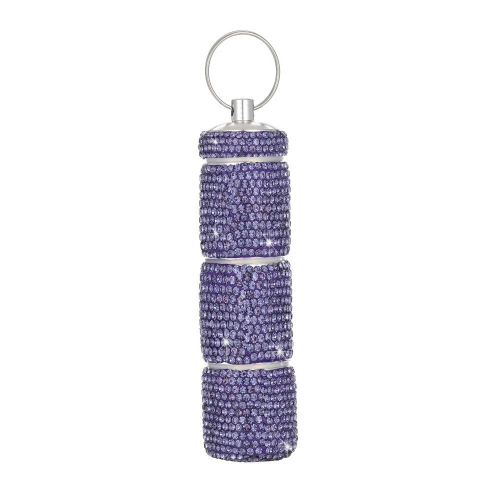 Wholesale Rhinestone Three Section Mini Medicine Bottle Aluminum Alloy Keychain ACC-KC-ZW001