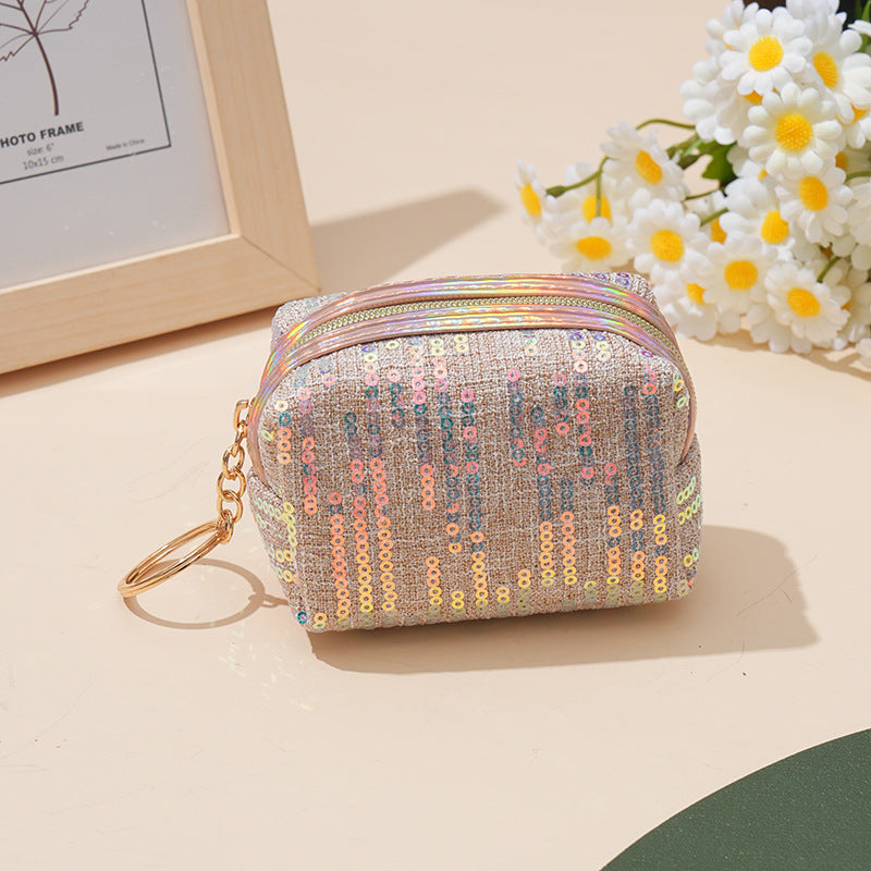 Wholesale Embroidered Sequin Coin Purse Keychain Keychain Wallet ACC-KC-YouMei005
