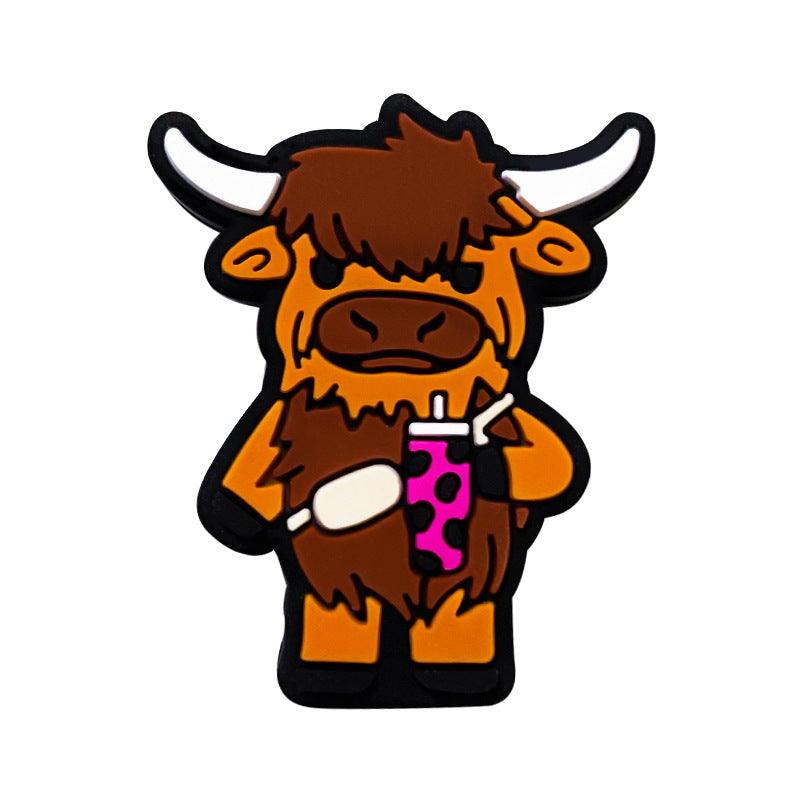 Wholesale 10pcs Western Style Cow Cup Focal Beads DIY Bead Pen Accessories ACC-BDS-WDX198