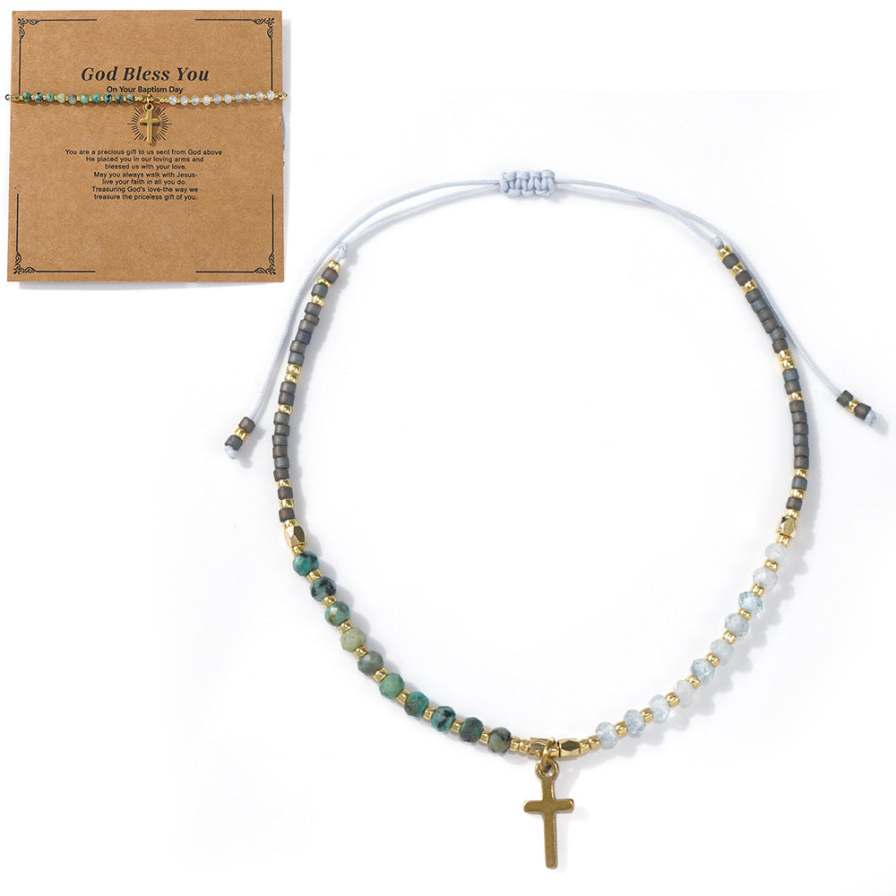 Bracelet en gros en titane en acier en acier bohème