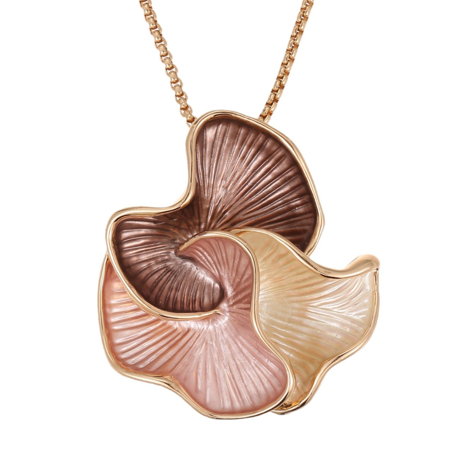 Wholesale Colorful Petal Geometric Oil Painting Earrings Rings Pendant Set