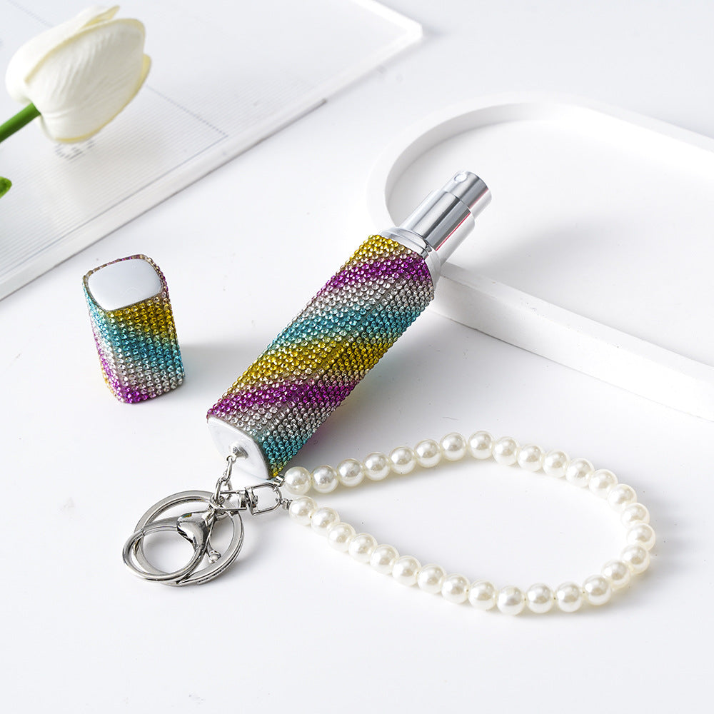 Wholesale Rhinestone 10ML Portable Perfume Bottle Keychain Keychains Accessories ACC-KC-ZhiYa012