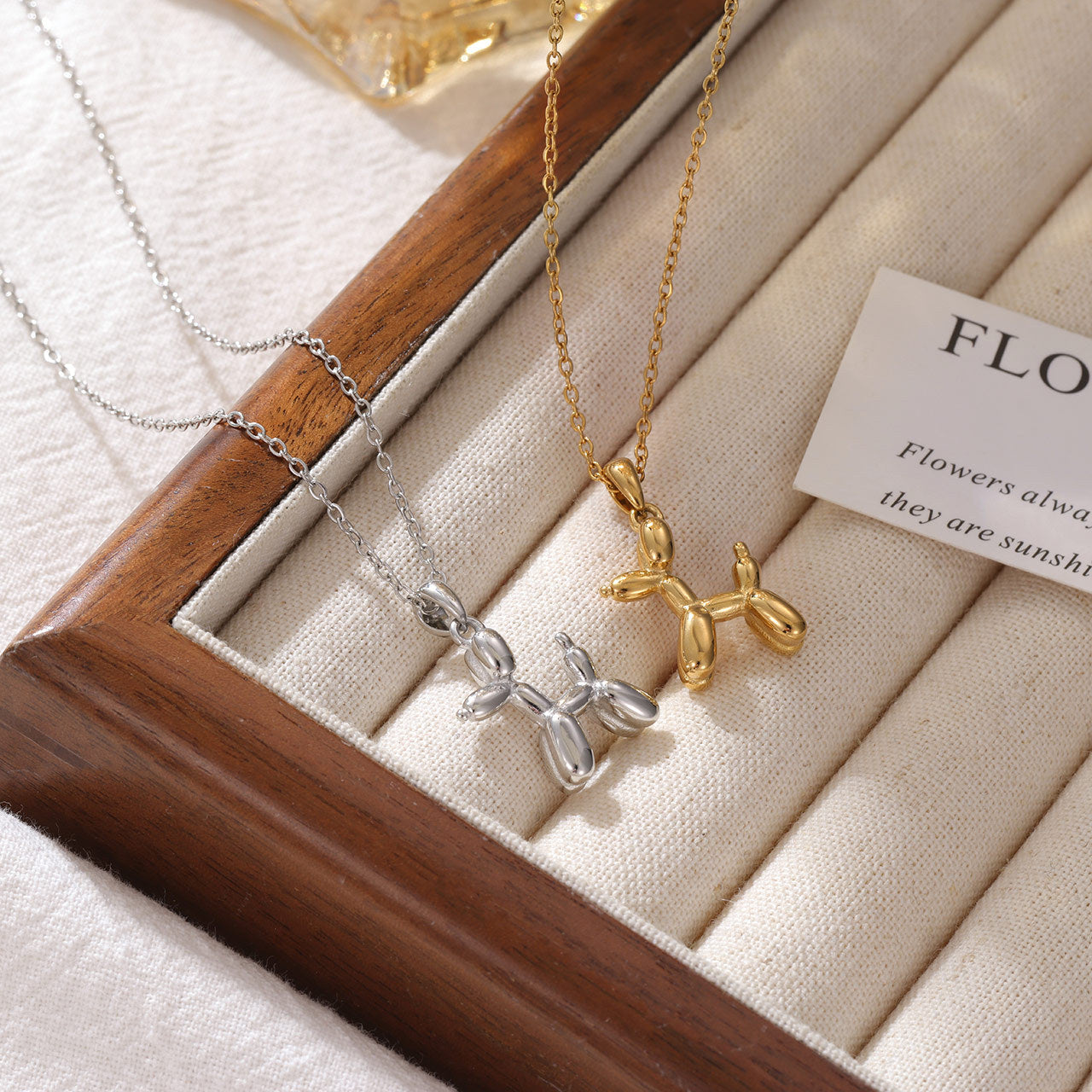 Wholesale Balloon Dog Titanium Steel choker Necklace