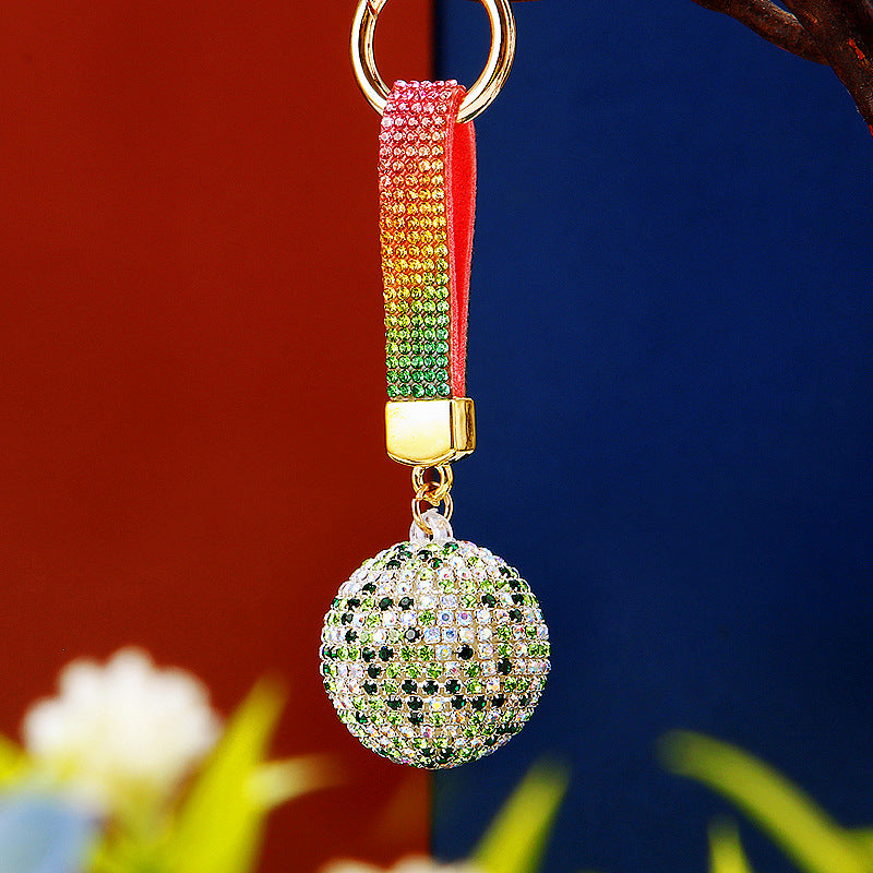 Wholesale Creative Diamond Mixed Color Ball Alloy Keychain ACC-KC-RuiYuan009