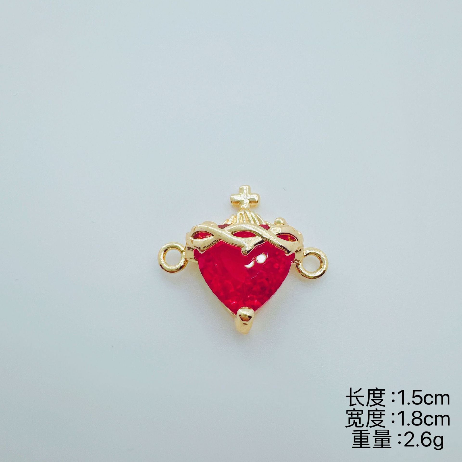 Wholesale Gold Plated Copper Heart Double Pendant Jewelry Set - Boutique Resale Gift